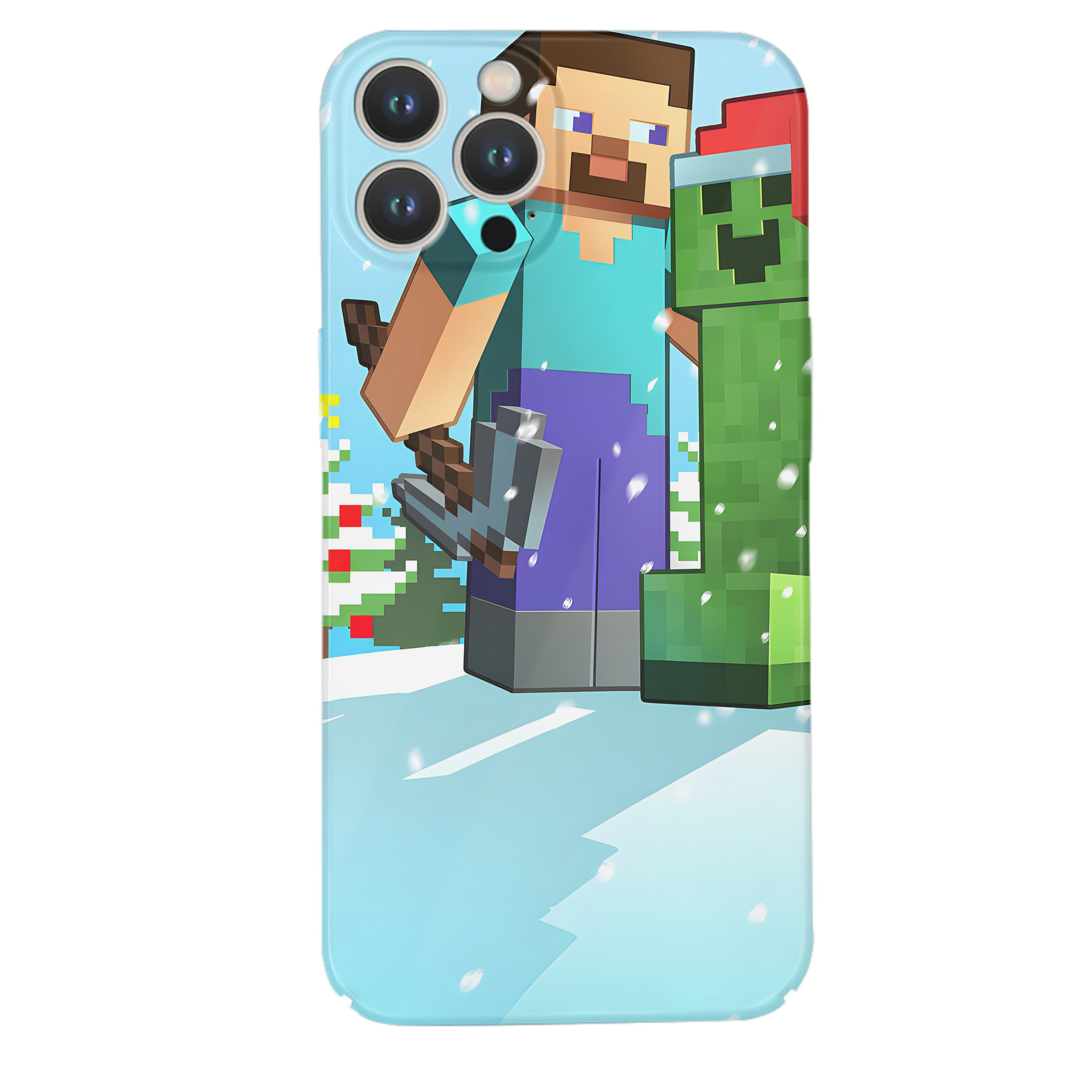 （画像用） マインクラフト ブロックの世界 Minecraft MC Block world 【iPhone 14シリーズ対応】ハードケース